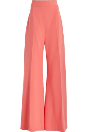 Carolina Herrera High-Waist Stretch-Wool Wide-Leg Pants - - US 10 - Moda Operandi