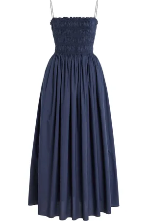 MATTEAU Shirred Cotton Maxi Dress - - 3 - Moda Operandi