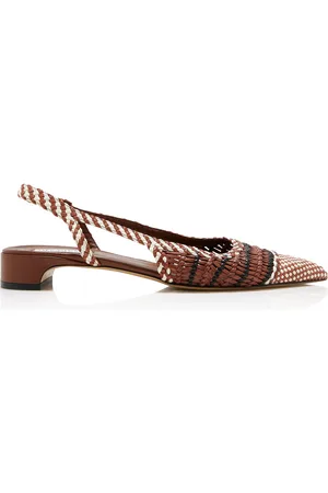 GABRIELA HEARST Perro Woven Leather Slingback Flats - - IT 37 - Moda Operandi