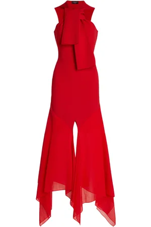 A.W.A.K.E. MODE Organza-Paneled Knit Maxi Dress - - XS - Moda Operandi