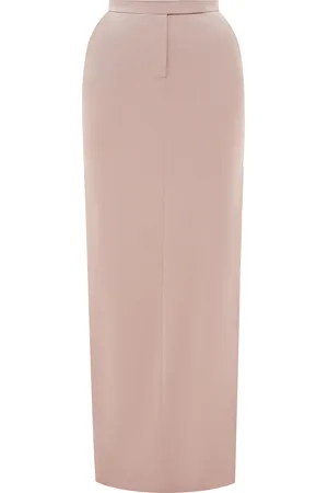ALEX PERRY Tailored Satin Crepe Maxi Skirt - - UK 10 - Moda Operandi