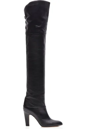 Chloé Eve Leather Over-The-Knee Boots - - IT 38.5 - Moda Operandi