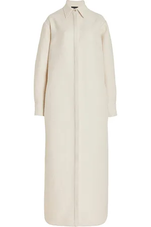 BRANDON MAXWELL The Isa Crepe Midi Shirt Dress - - US 6 - Moda Operandi