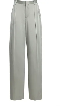 LAPOINTE Pleated Satin Relaxed Pants - - US 2 - Moda Operandi