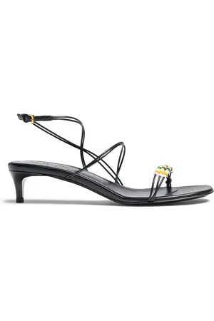 Khaite Loop Beaded Leather Sandals - - IT 37 - Moda Operandi
