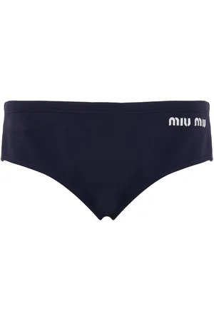Miu Miu Logo-Knit Nylon Panties - - IT 40 - Moda Operandi