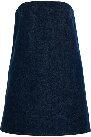 Frame The Strapless Denim Mini Dress - - US 4 - Moda Operandi