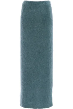 AISLING CAMPS Brushed Mohair-Blend Midi Skirt - - S - Moda Operandi