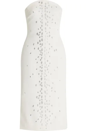 DAVID KOMA Speckled Crystal-Cady Midi Dress - - UK 8 - Moda Operandi