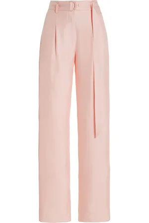 LAPOINTE Belted Silk-Twill Wide-Leg Pants - - US 2 - Moda Operandi
