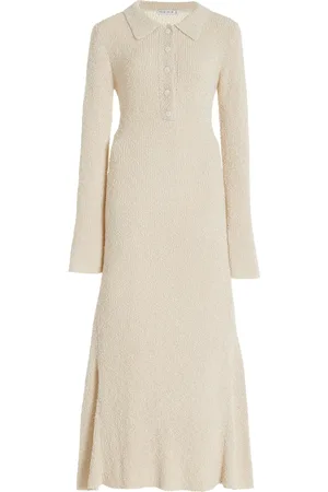 Third Form Unbound Boucle-Knit Maxi Shirt Dress - - US 8 - Moda Operandi
