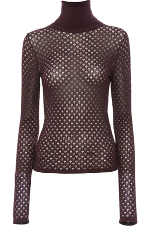 Chloé Pointelle-Knit Turtleneck Sweater - - L - Moda Operandi