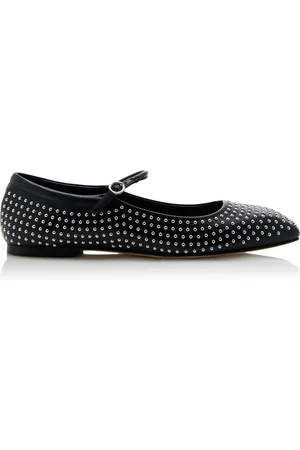 Aeyde Uma Studded Leather Mary Jane Flats - - IT 36 - Moda Operandi