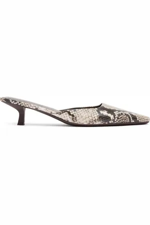 St Agni Mira Snake-Effect Embossed Leather Mules - - IT 36 - Moda Operandi