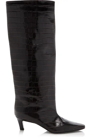 Totême The Wide Shaft Croc-Effect Leather Boots - - IT 36 - Moda Operandi