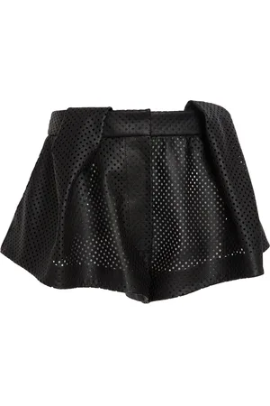 Stella McCartney Perforated Altermat Vegan Leather Shorts - - IT 40 - Moda Operandi