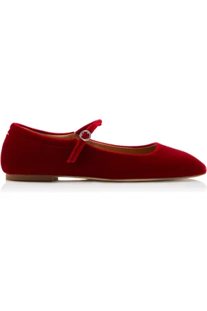 Aeyde Uma Velvet Mary Jane Flats - - IT 36 - Moda Operandi