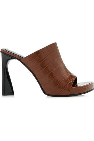 Stella McCartney Elsa Croc-Effect Vegan Leather Mules - - IT 36 - Moda Operandi
