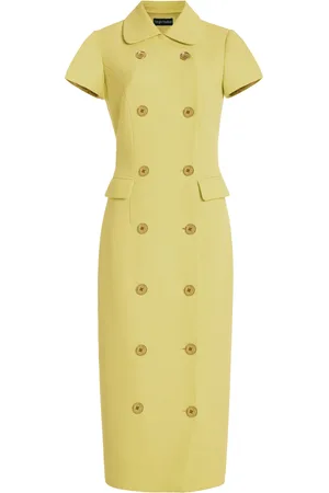 Sergio Hudson Button-Front Blazer Dress - - US 4 - Moda Operandi