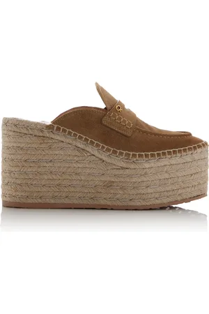 Gianvito Rossi Suede Platform Espadrille Mules - - IT 39 - Moda Operandi