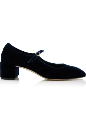 Aeyde Aline Velvet Mary Jane Pumps - - IT 35 - Moda Operandi