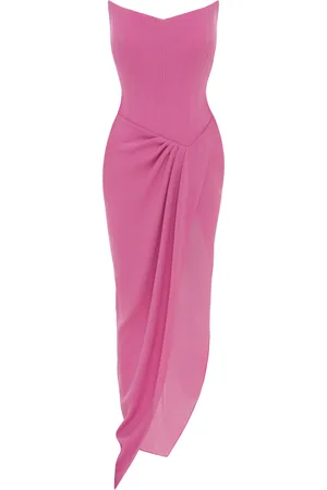 ALEX PERRY Asymmetric Crepe Corset Gown - - UK 6 - Moda Operandi