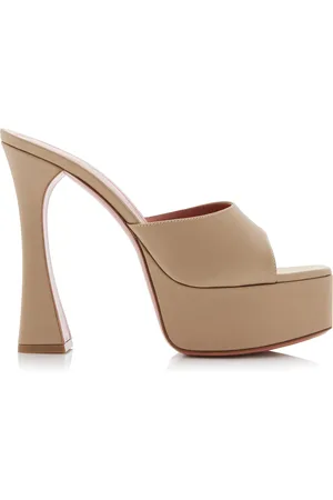 Amina Muaddi Dalida Satin Platform Sandals - - IT 38 - Moda Operandi