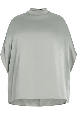 LAPOINTE Satin Cape T-Shirt - - XS - Moda Operandi