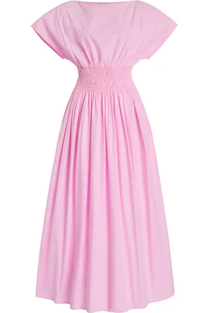 MATTEAU Exclusive Shirred Cotton Midi Dress - - 1 - Moda Operandi