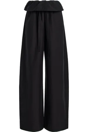 MATTEAU Exclusive Gathered-Waist Cotton-Silk Trousers - - 4 - Moda Operandi