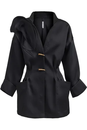 MATICEVSKI Lotus Sculptural Sateen Mini Shirt Dress - - AU 6 - Moda Operandi