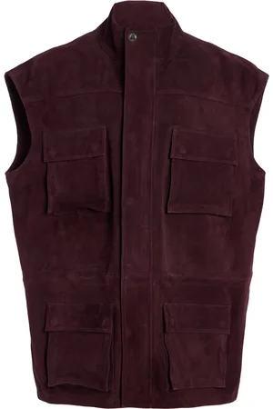 The Frankie Shop Turin Sleeveless Suede Cargo Jacket - - S - Moda Operandi