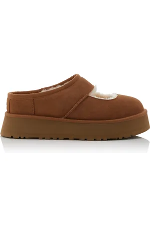UGG Bea Sheepskin Platform Mary Jane Slippers - - US 6 - Moda Operandi