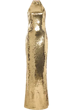 Sergio Hudson Sequined Maxi Halter Dress - - US 4 - Moda Operandi