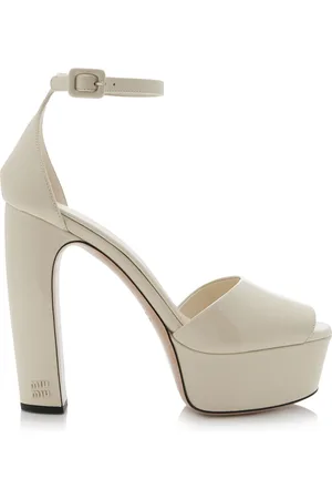 Miu Miu Patent Leather Platform Sandals - - IT 36.5 - Moda Operandi