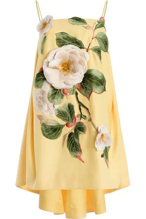 LEO LIN Exclusive Felicia Appliquéd Camelia-Printed Mini Dress - - AU 8 - Moda Operandi