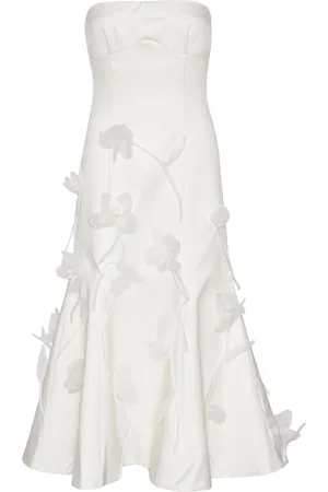 ROTATE Strapless Crepe Midi Dress - - EU 32 - Moda Operandi