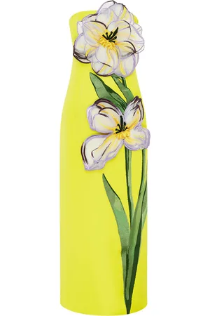 LEO LIN Rayna Appliquéd Iris-Printed Maxi Dress - - AU 10 - Moda Operandi