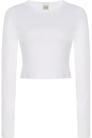 Flore Flore Max Organic Cotton Crop T-Shirt - - M - Moda Operandi