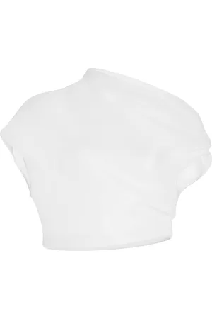 BRANDON MAXWELL The Helene Cowl-Neck Draped Crop Top - - US 0 - Moda Operandi