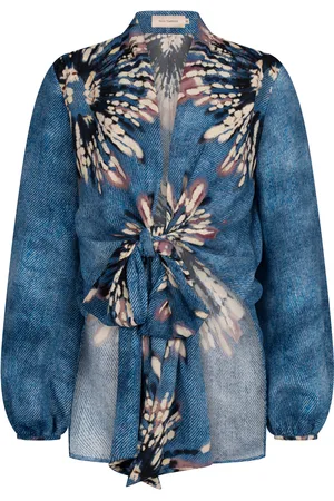 Silvia Tcherassi Honey Tie-Front Blouse - - S - Moda Operandi