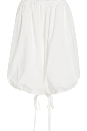 Colleen Allen Gathered Cotton Bloomer Shorts - - S - Moda Operandi