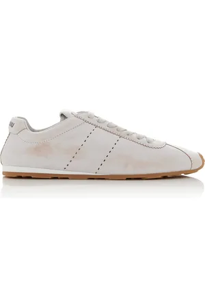 Miu Miu Bleached Leather Sneakers - - IT 37 - Moda Operandi