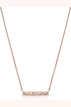 Monica Vinader Havana Tiny Bar Diamond Necklace Diamond