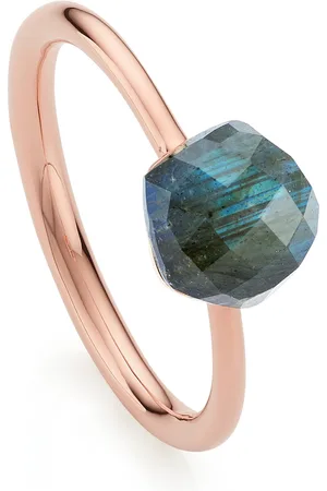 Monica Vinader Rose Gold Nura Mini Nugget Stacking Ring