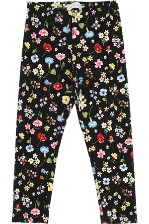 MONNALISA Girls Pants - Floral jersey leggings