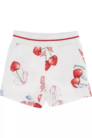 MONNALISA Cherry fleece shorts