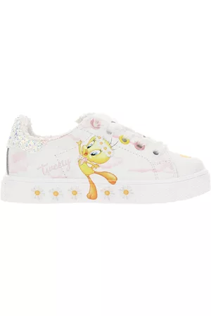 Monnalisa Girls Sneakers - Daisy and Tweety print tennis shoes