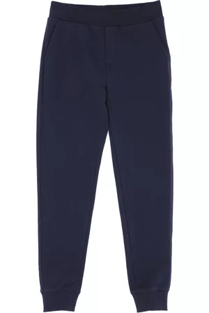 MONNALISA Girls Sweatpants - Fleece logo joggers with rhinestones