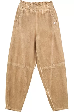 MONNALISA Gabardine joggers with heart charm